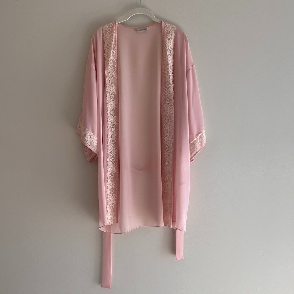 Flora Nikrooz | Blush Lace Trimmed Robe | Valentines